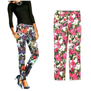H&M Pink Floral Print Slacks